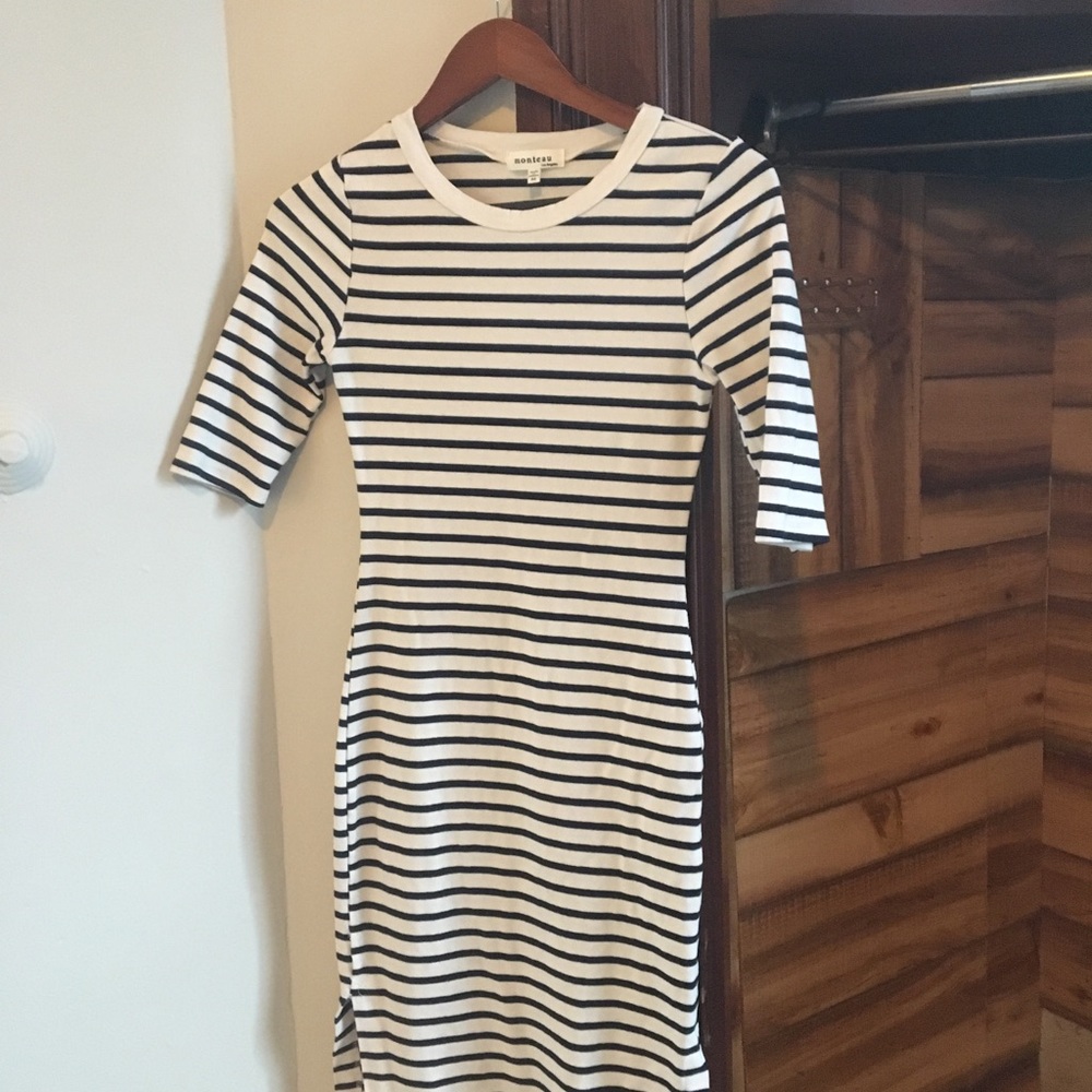 Striped Monteau dress